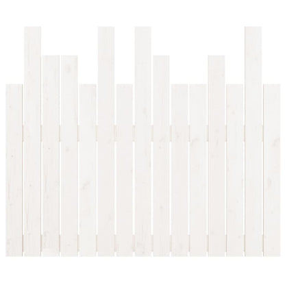 Wall Headboard White 95.5x3x80 cm Solid Wood Pine