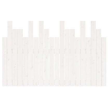 Wall Headboard White 127.5x3x80 cm Solid Wood Pine