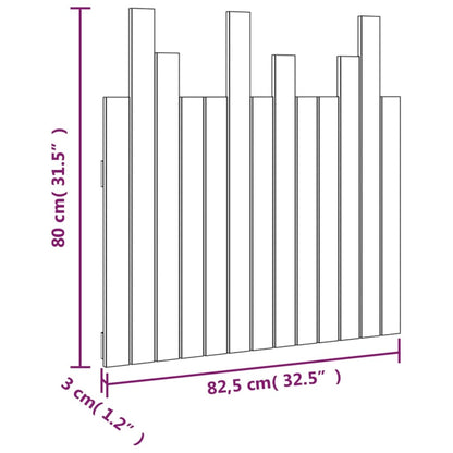 Wall Headboard Honey Brown 82.5x3x80 cm Solid Wood Pine