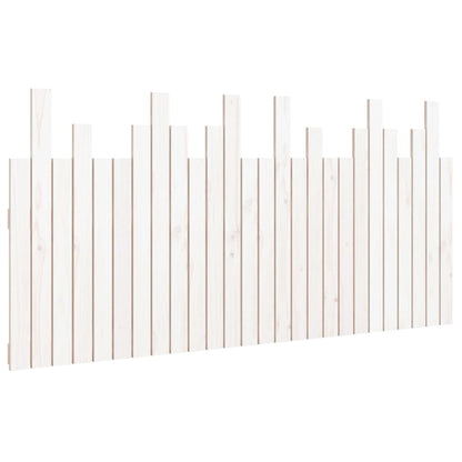 Wall Headboard White 166x3x80 cm Solid Wood Pine