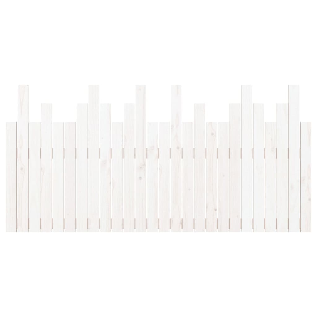 Wall Headboard White 166x3x80 cm Solid Wood Pine