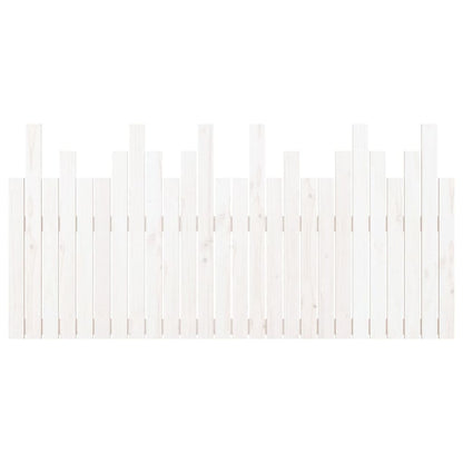 Wall Headboard White 166x3x80 cm Solid Wood Pine