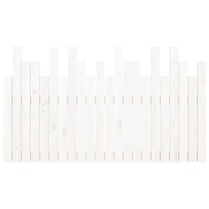 Wall Headboard White 140x3x80 cm Solid Wood Pine
