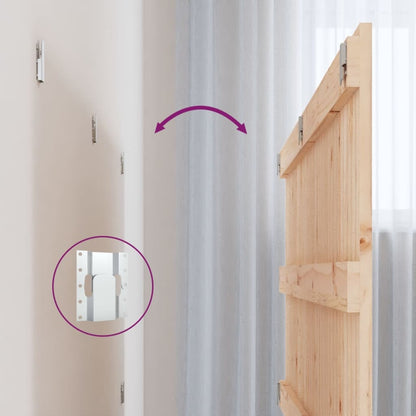 Wall Headboard 204x3x60 cm Solid Wood Pine