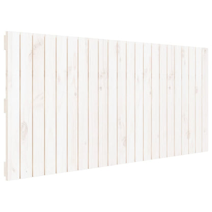 Wall Headboard White 140x3x60 cm Solid Wood Pine