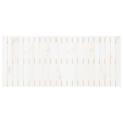 Wall Headboard White 140x3x60 cm Solid Wood Pine