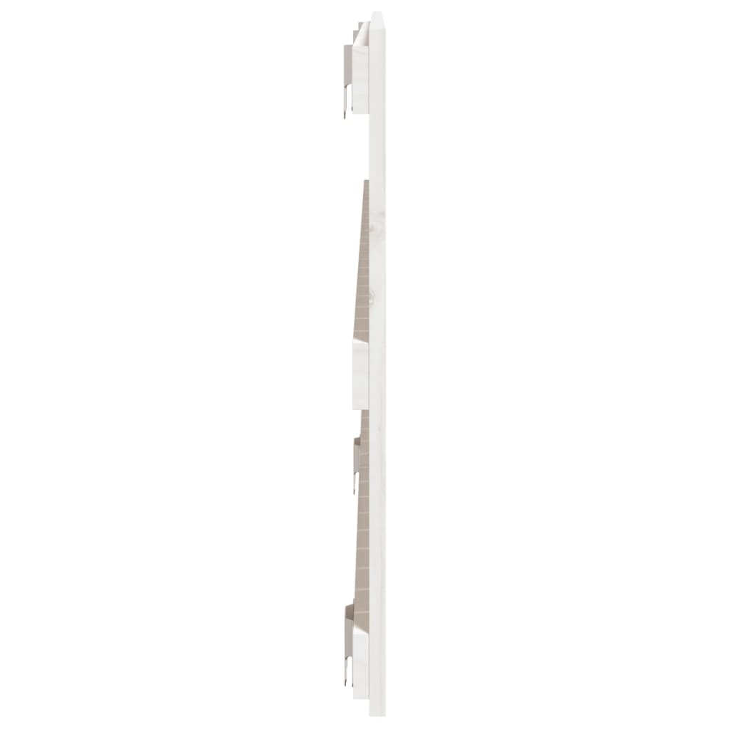 Wall Headboard White 140x3x60 cm Solid Wood Pine