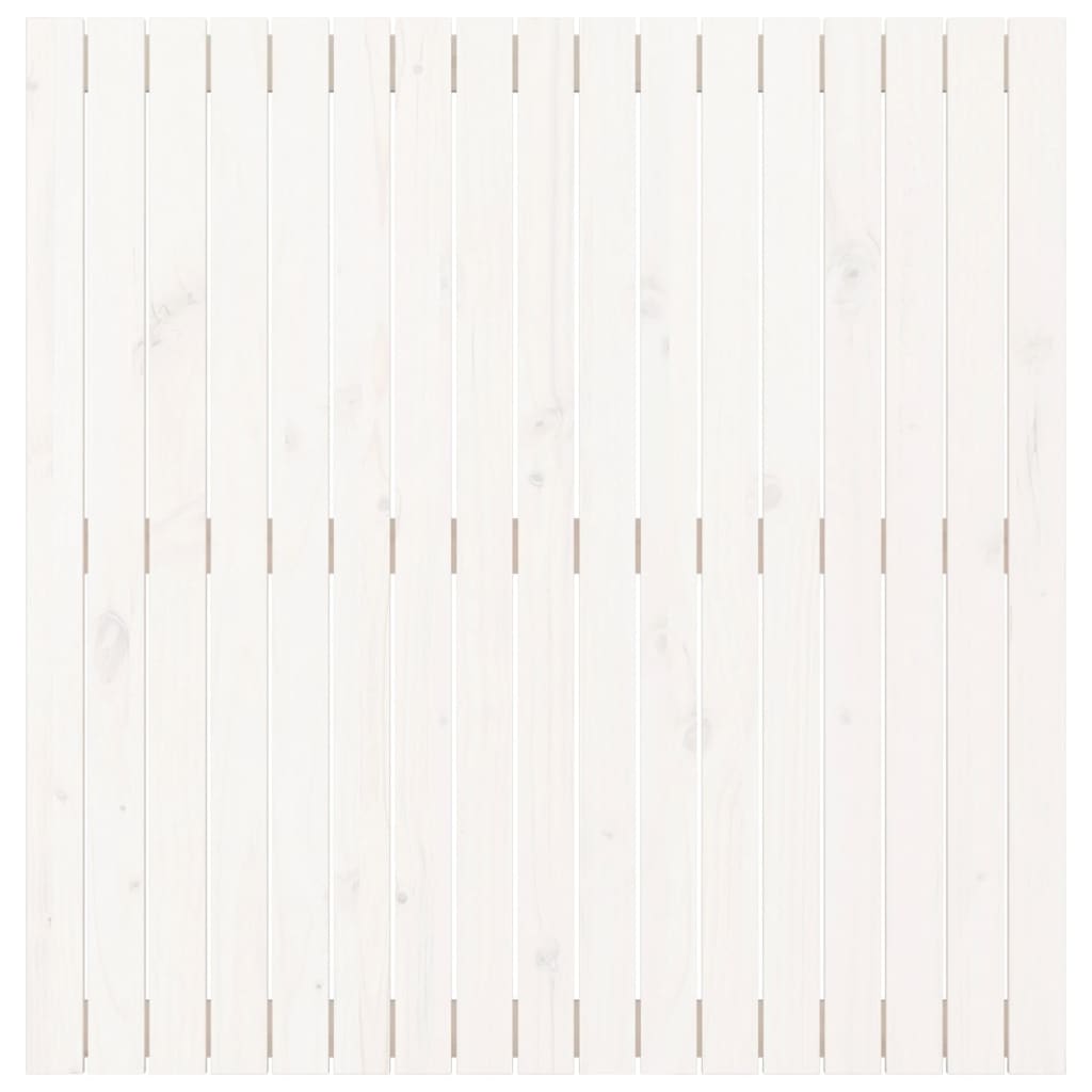 Wall Headboard White 108x3x110 cm Solid Wood Pine