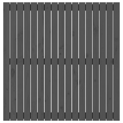 Wall Headboard Grey 108x3x110 cm Solid Wood Pine