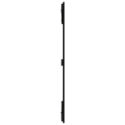 Wall Headboard Black 108x3x110 cm Solid Wood Pine