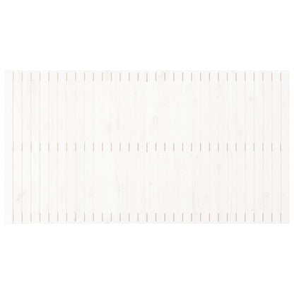 Wall Headboard White 204x3x110 cm Solid Wood Pine