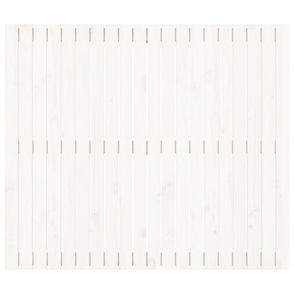 Wall Headboard White 127.5x3x110 cm Solid Wood Pine