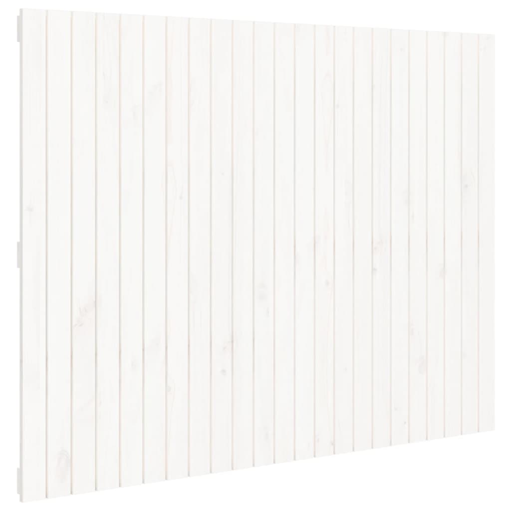 Wall Headboard White 146.5x3x110 cm Solid Wood Pine