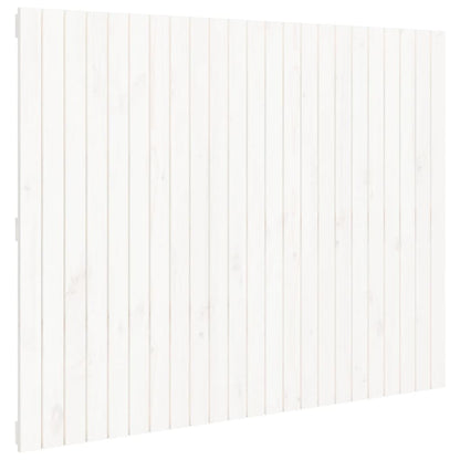 Wall Headboard White 146.5x3x110 cm Solid Wood Pine