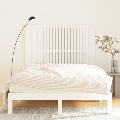 Wall Headboard White 146.5x3x110 cm Solid Wood Pine