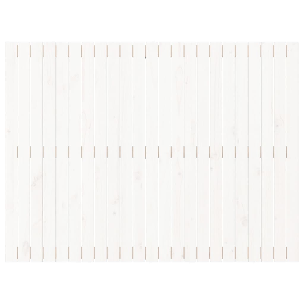 Wall Headboard White 146.5x3x110 cm Solid Wood Pine