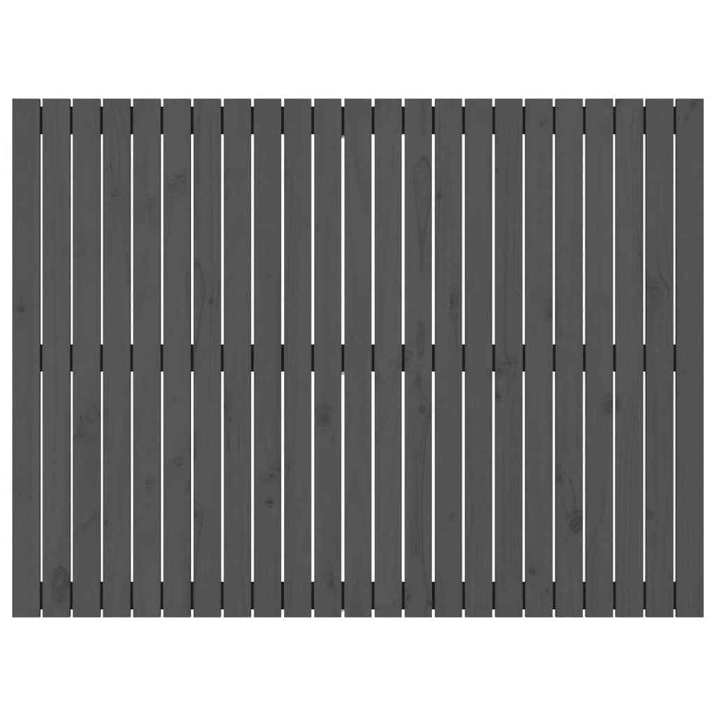 Wall Headboard Grey 146.5x3x110 cm Solid Wood Pine