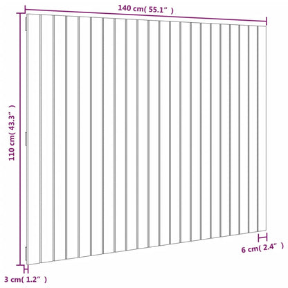 Wall Headboard 140x3x110 cm Solid Wood Pine