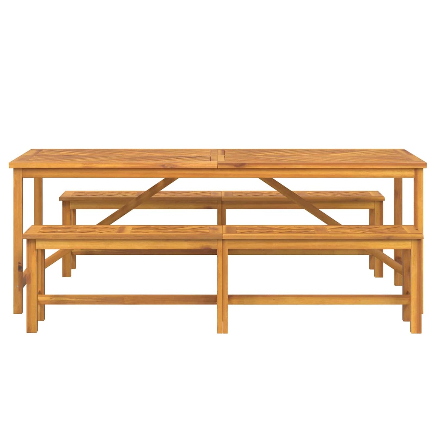 Garden Dining Set 3 pcs Brown Solid Acacia Wood