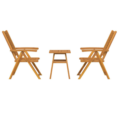 Garden Dining Set 3 pcs Brown Solid Acacia Wood