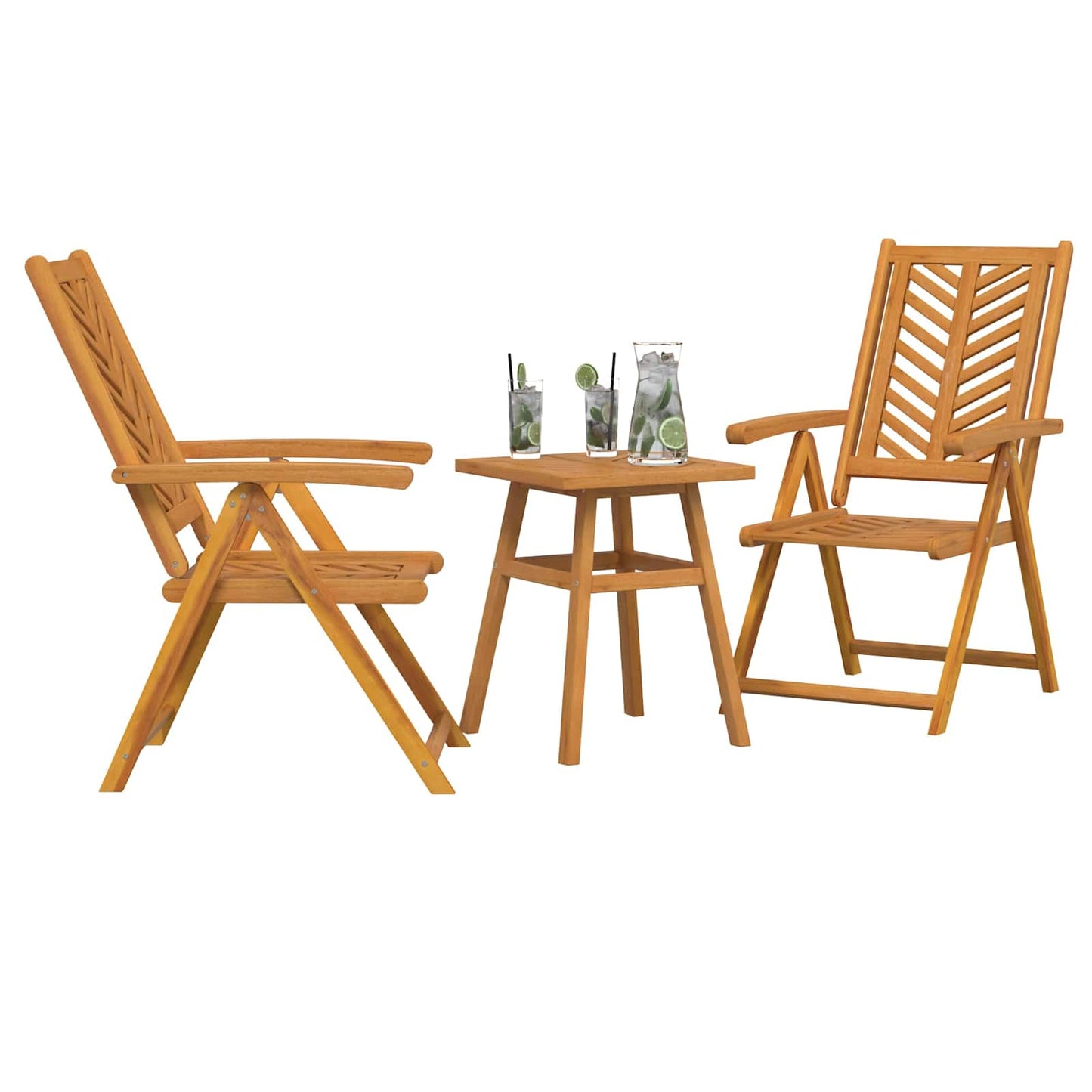 Garden Dining Set 3 pcs Brown Solid Acacia Wood