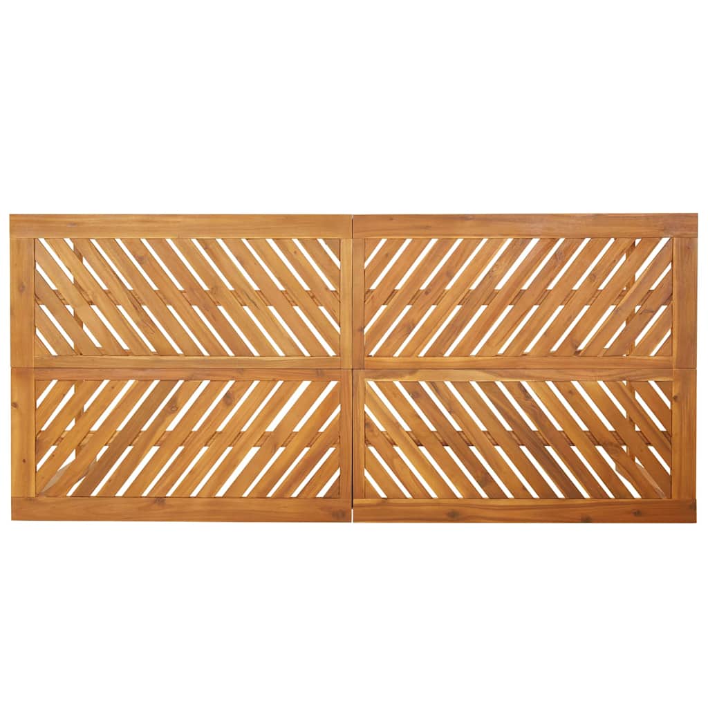 Garden Dining Set 9 pcs Brown Solid Acacia Wood