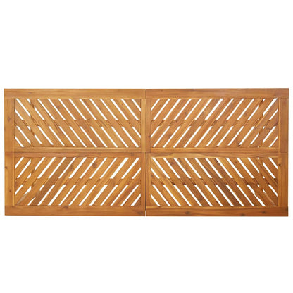 Garden Dining Set 9 pcs Brown Solid Acacia Wood