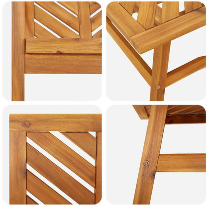 Garden Lounge Set 4 pcs Brown Solid Acacia Wood