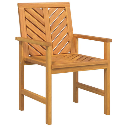 Dining Chair 8 pcs Natural Solid Acacia Wood