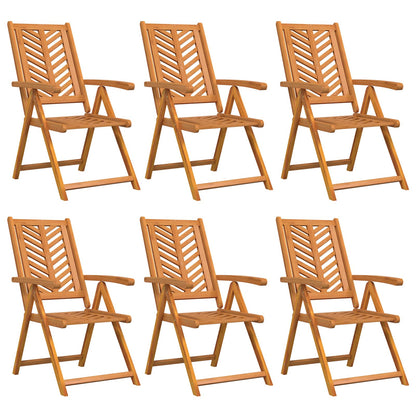 Garden Chair 6 pcs Brown Solid Acacia Wood