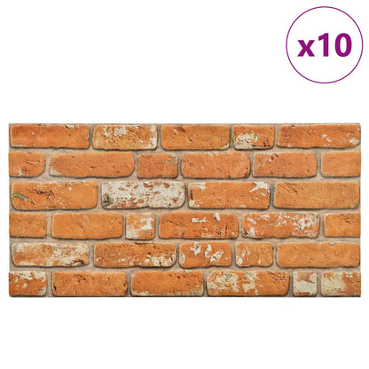 Wall Panels 10 pcs 100 x 50 cm Brick EPS Foam