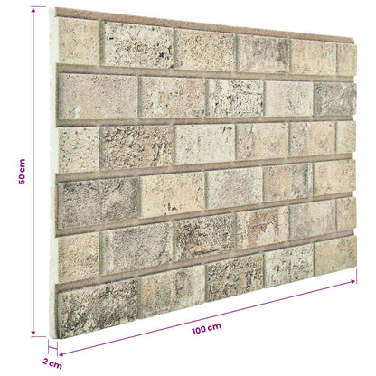 Wall Panels 10 pcs Sand 100 x 50 cm EPS Foam