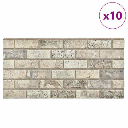 Wall Panels 10 pcs 100 x 50 cm Sand EPS Foam