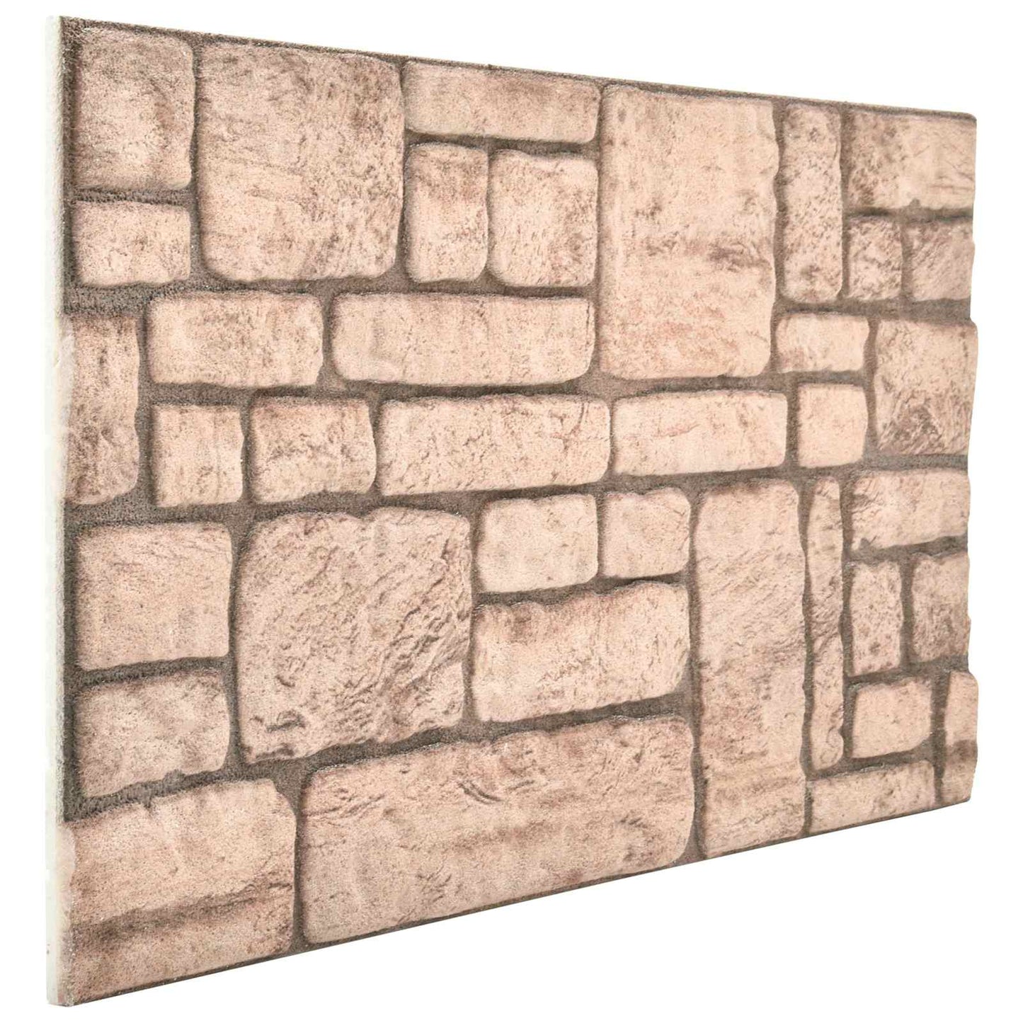 Wall Panels 10 pcs Beige 100 x 50 cm EPS Foam