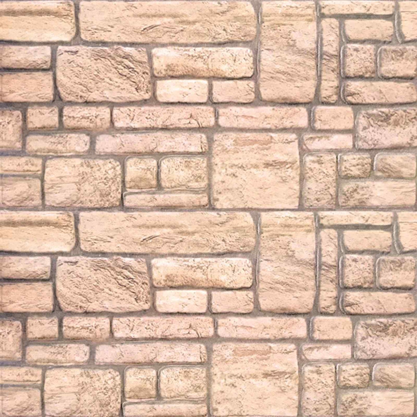 Wall Panels 10 pcs Beige 100 x 50 cm EPS Foam
