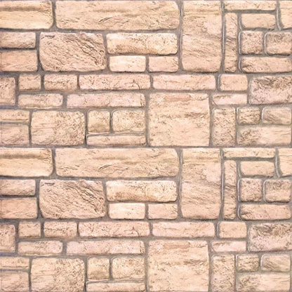 Wall Panels 10 pcs Beige 100 x 50 cm EPS Foam