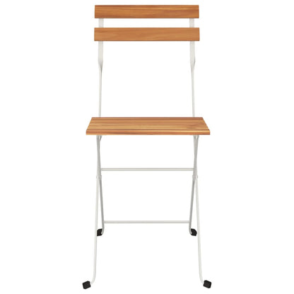 Folding Bistro Chair | Set of 4 | Natural wood