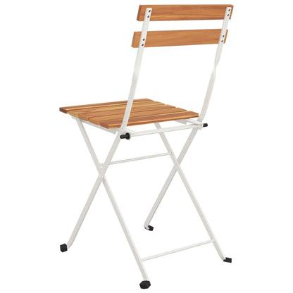 Folding Bistro Chair | Set of 4 | Natural wood