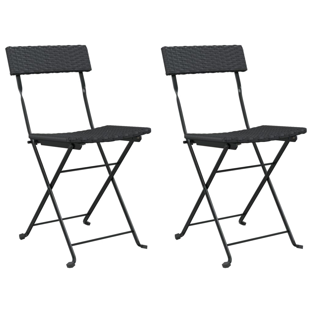 Folding Bistro Chair | Set of 2 | Black