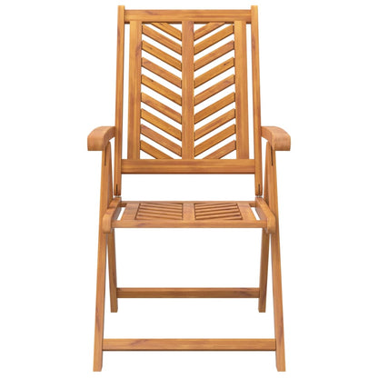 Reclining Garden Chair |  Set of 2 | Natural wood color
