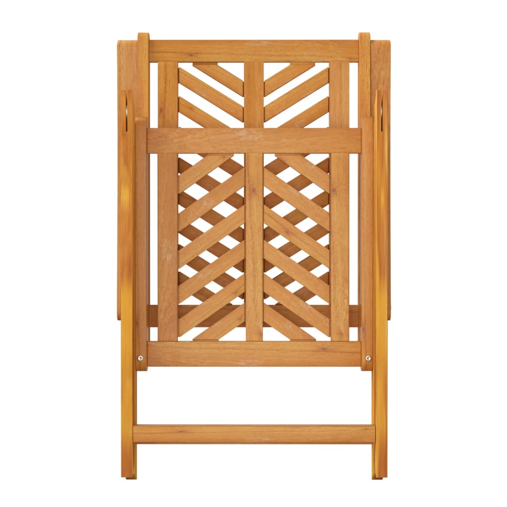 Reclining Garden Chair |  Set of 2 | Natural wood color