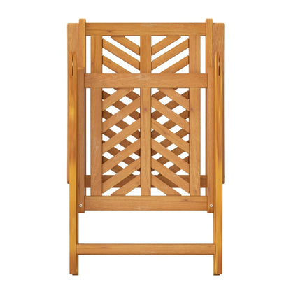 Reclining Garden Chair |  Set of 2 | Natural wood color