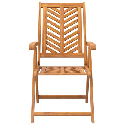 Reclining Garden Chair |  Set of 3 | Natural wood | Solid acacia wood