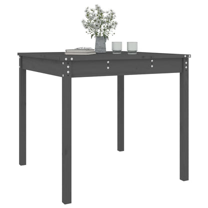 Garden Table Grey 82,5x82,5x76 cm Solid Wood Pine