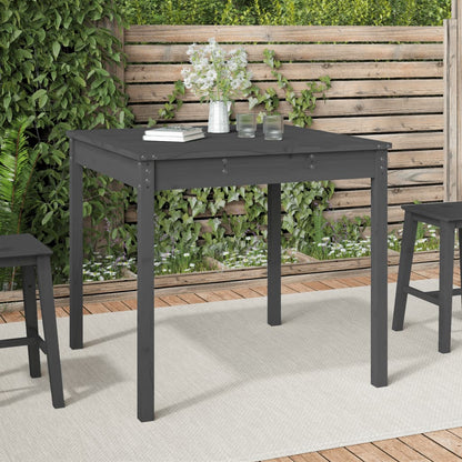 Garden Table Grey 82,5x82,5x76 cm Solid Wood Pine