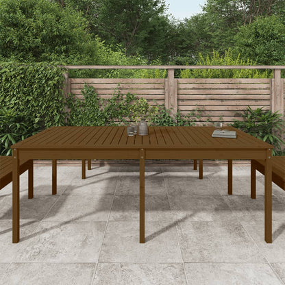 Garden Table Honey Brown 203,5x100x76 cm Solid Wood Pine