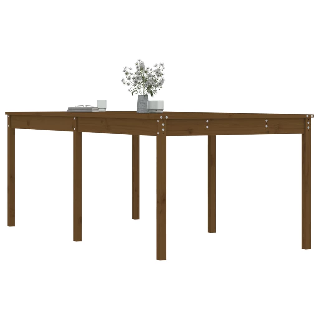 Garden Table Honey Brown 203,5x100x76 cm Solid Wood Pine