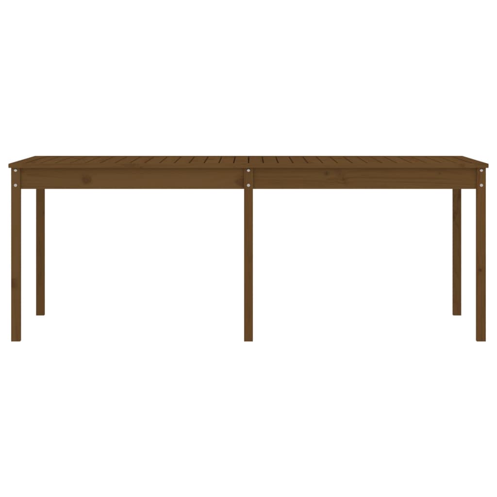 Garden Table Honey Brown 203,5x100x76 cm Solid Wood Pine