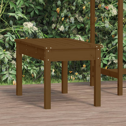 Garden Bench | Honey brown | Solid pine wood | 80x44x45 cm | Durable