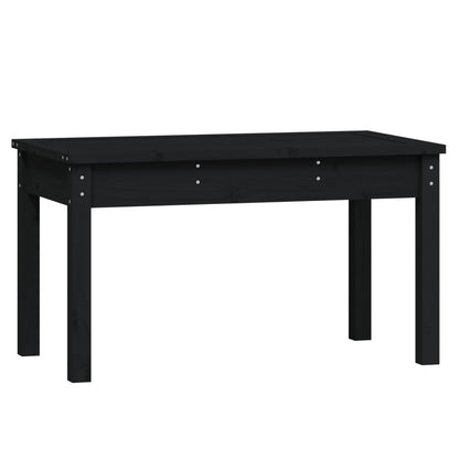 Garden Bench | Black | Solid Pine Wood | Compact | Sturdy | Garden Bench
